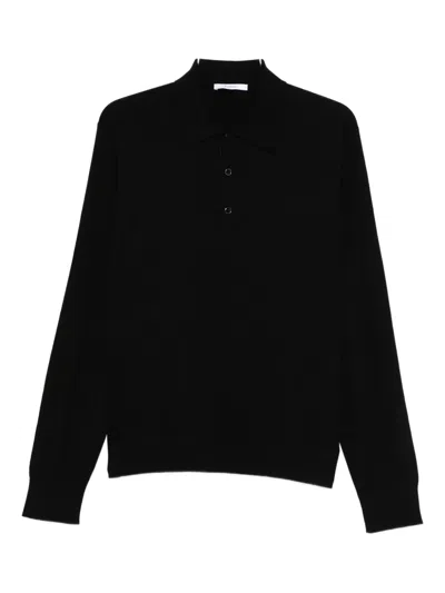 Givenchy Long-sleeve Polo Shirt In Black