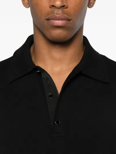 Givenchy Long-sleeve Polo Shirt In Black