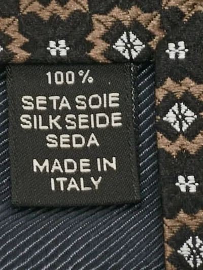 Pre-owned Ermenegildo Zegna Vintage Patterned Silk Tie