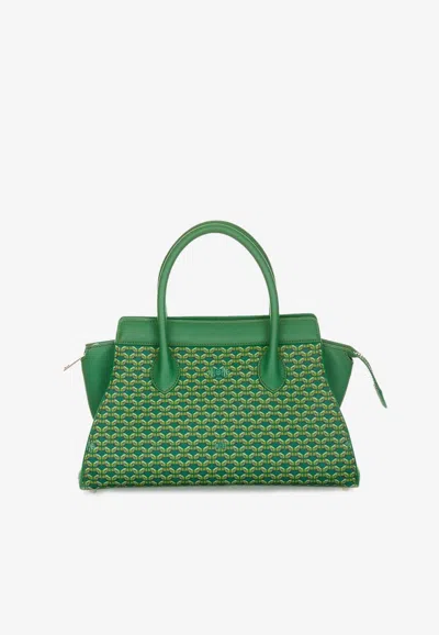 Pinel Et Pinel Small Patti Coated Canvas Top Handle Bag