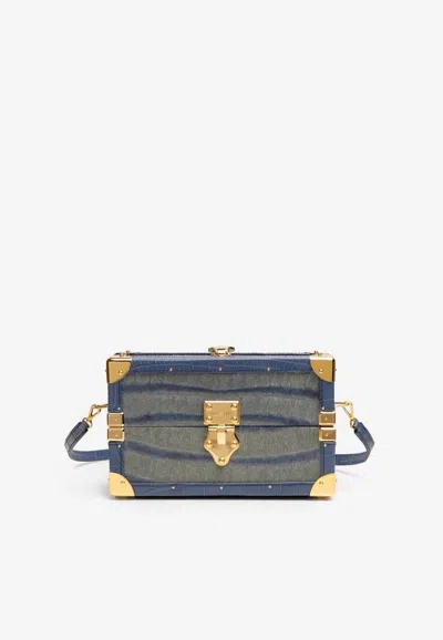 Pinel Et Pinel Mini Malle Croc-embossed Box Bag
