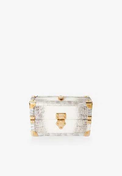 Pinel Et Pinel Mini Malle Himalaya Crocodile Box Bag