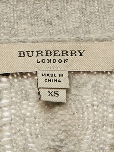 Pre-owned Burberry Cable-knit Peplum Sweater