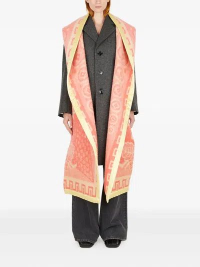 Meryll Rogge Blanket Draped Classic Coat In Pink