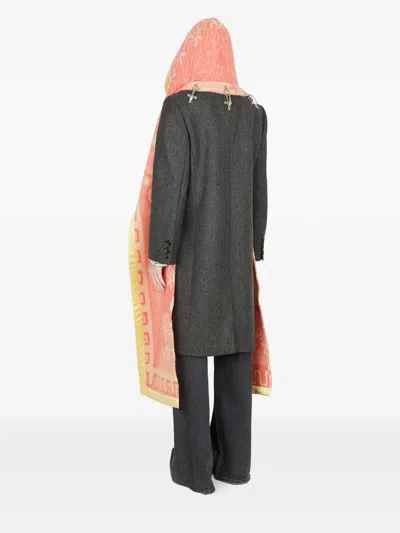 Meryll Rogge Blanket Draped Classic Coat In Pink