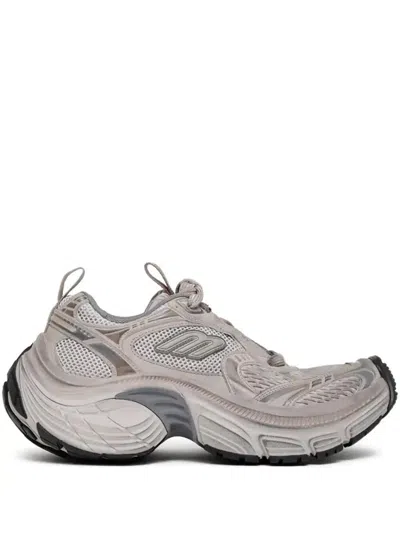 Balenciaga Men Cappuccino Mesh And Rubber 6xl Sneakers