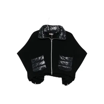 Herno Resort Short-sleeve Poncho In Black