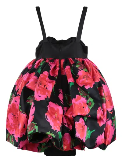 Richard Quinn Bow-detail Bubble Mini Dress In Black