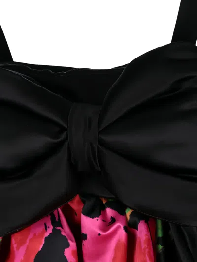 Richard Quinn Bow-detail Bubble Mini Dress In Black