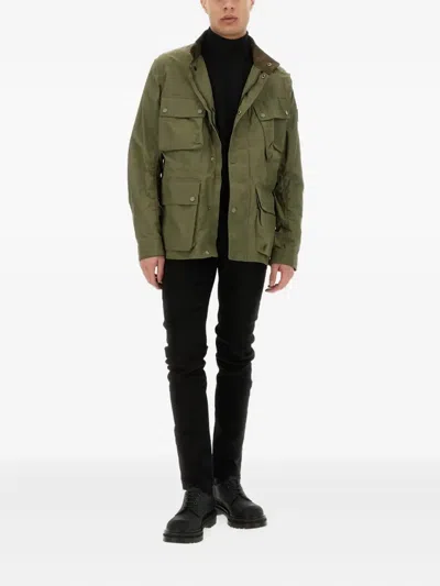 Belstaff Fieldmaster Utility Jacket Adjustable Cuffs In Green