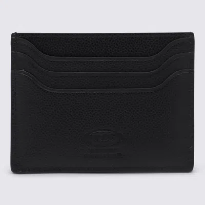 Tod's Slim Textured Compact Wallets In Black