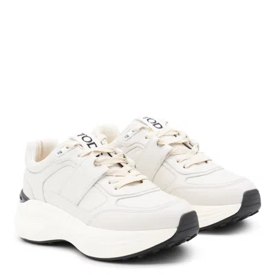 Tod's Leather And Technical Fabric Sneakers