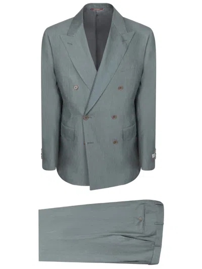 Canali Beige Wool Silk Suit
