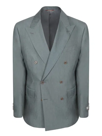 Canali Beige Wool Silk Suit