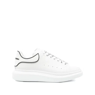 Alexander Mcqueen White Sneakers With Logo Lettering On The Rear And Oversize Sole In Leather Man