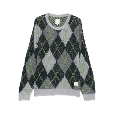 Emporio Armani Argyle-check Jumper In Multi