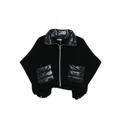 Herno Resort Short-sleeve Poncho In Black