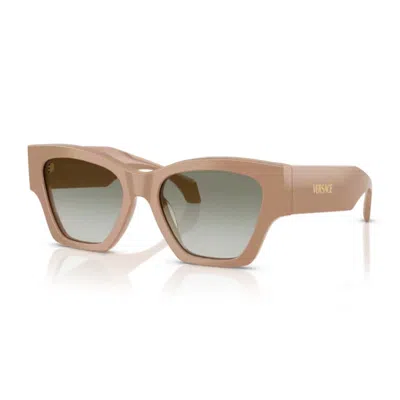 Versace Geometric-frame Sunglasses In Neutral