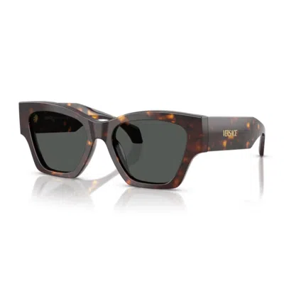 Versace Square Sunglasses In Black