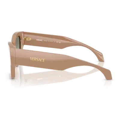 Versace Geometric-frame Sunglasses In Neutral