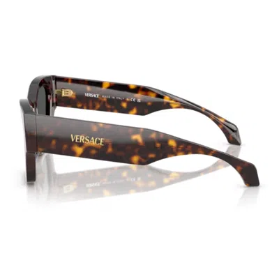 Versace Square Sunglasses In Black