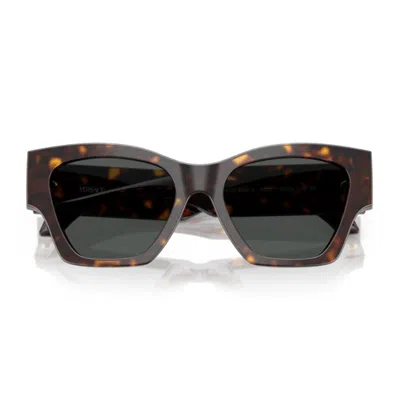 Versace Square Sunglasses In Black