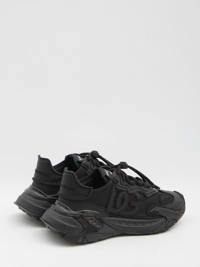 Dolce & Gabbana Daymaster Black Leather Blend Sneakers In Multi