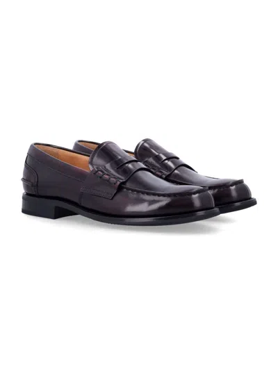 Church's Pembrey Leather Loafers In Red