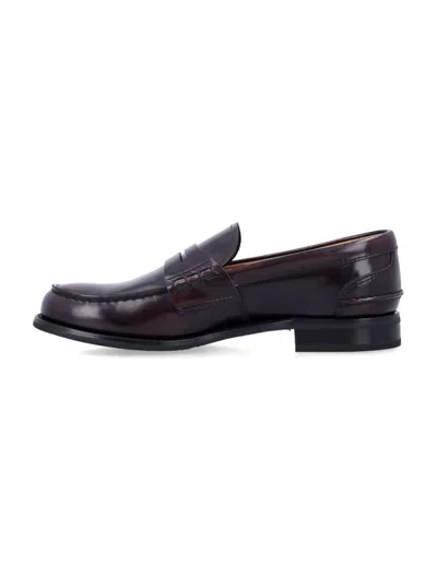 Church's Pembrey Leather Loafers In Red