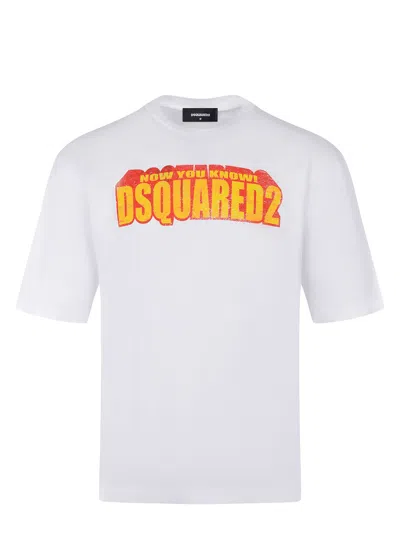 Dsquared2 Slogan T-shirt In White