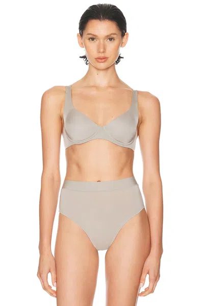 Cuup Micro Scoop Bra In Gray