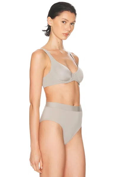 Cuup Micro Scoop Bra In Gray
