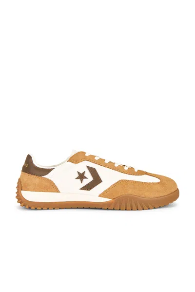 Converse Run Star Leather Sneakers In Brown