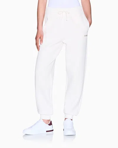 Armani Exchange Drawstring Sweatpants In White