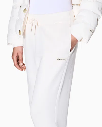 Armani Exchange Drawstring Sweatpants In White