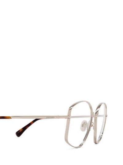 Max Mara Irregular Frame Glasses In Gold