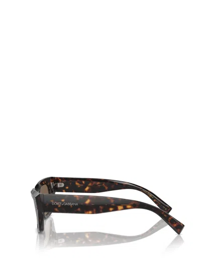 Dolce & Gabbana Square Studed Sunglasses In Brown