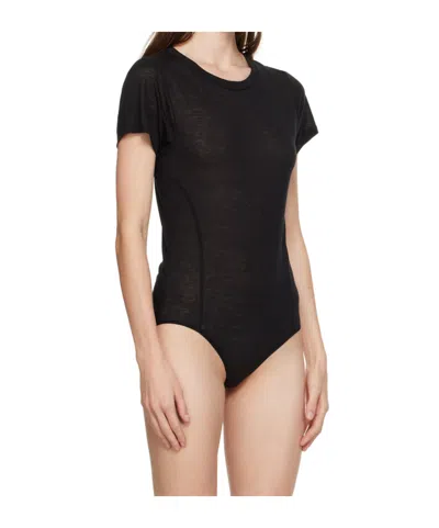 Baserange Crew Neck Bodysuit In Black