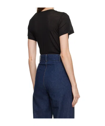 Baserange Crew Neck Bodysuit In Black