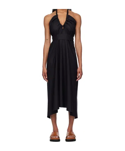 Baserange Ssense Exclusive Black Node Maxi Dress In Black