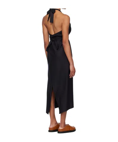 Baserange Ssense Exclusive Black Node Maxi Dress In Black