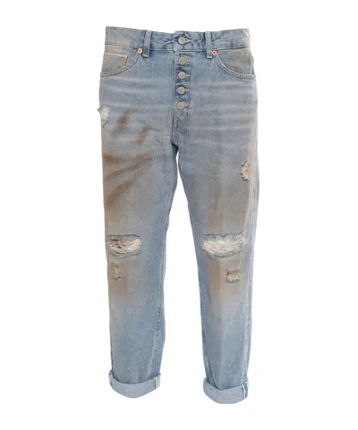 Dondup Vintage-inspired Denim Trousers In Blue