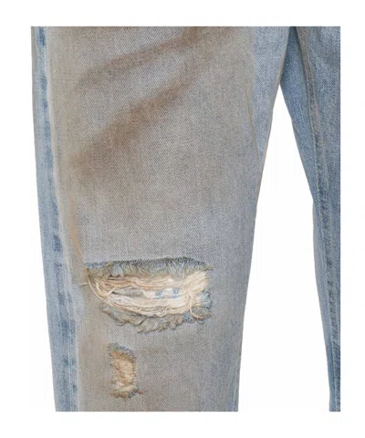 Dondup Vintage-inspired Denim Trousers In Blue