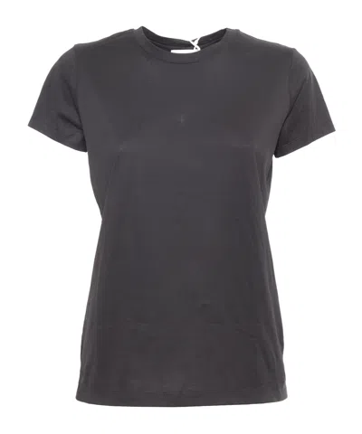 Mazzarelli Round Neck Short Sleeve T-shirt In Black