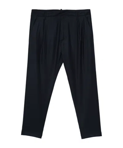 Dondup Elastic Waist Casual Pants In Black