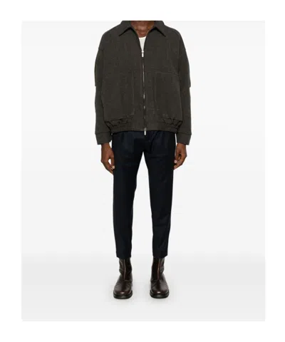 Dondup Elastic Waist Casual Pants In Black