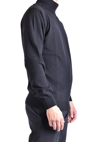 Dondup Turtleneck Sweaters Ribbed Cuffs In Black