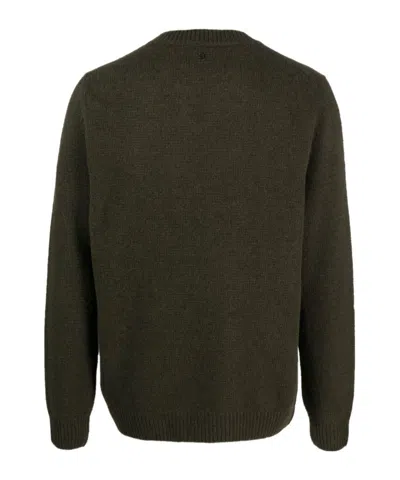 Dondup Crew-neck Knitted Jumper In Green