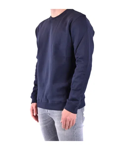 Dondup Crew Neck Long Sleeve Sweatshirt In Blue