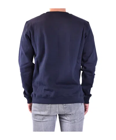 Dondup Crew Neck Long Sleeve Sweatshirt In Blue